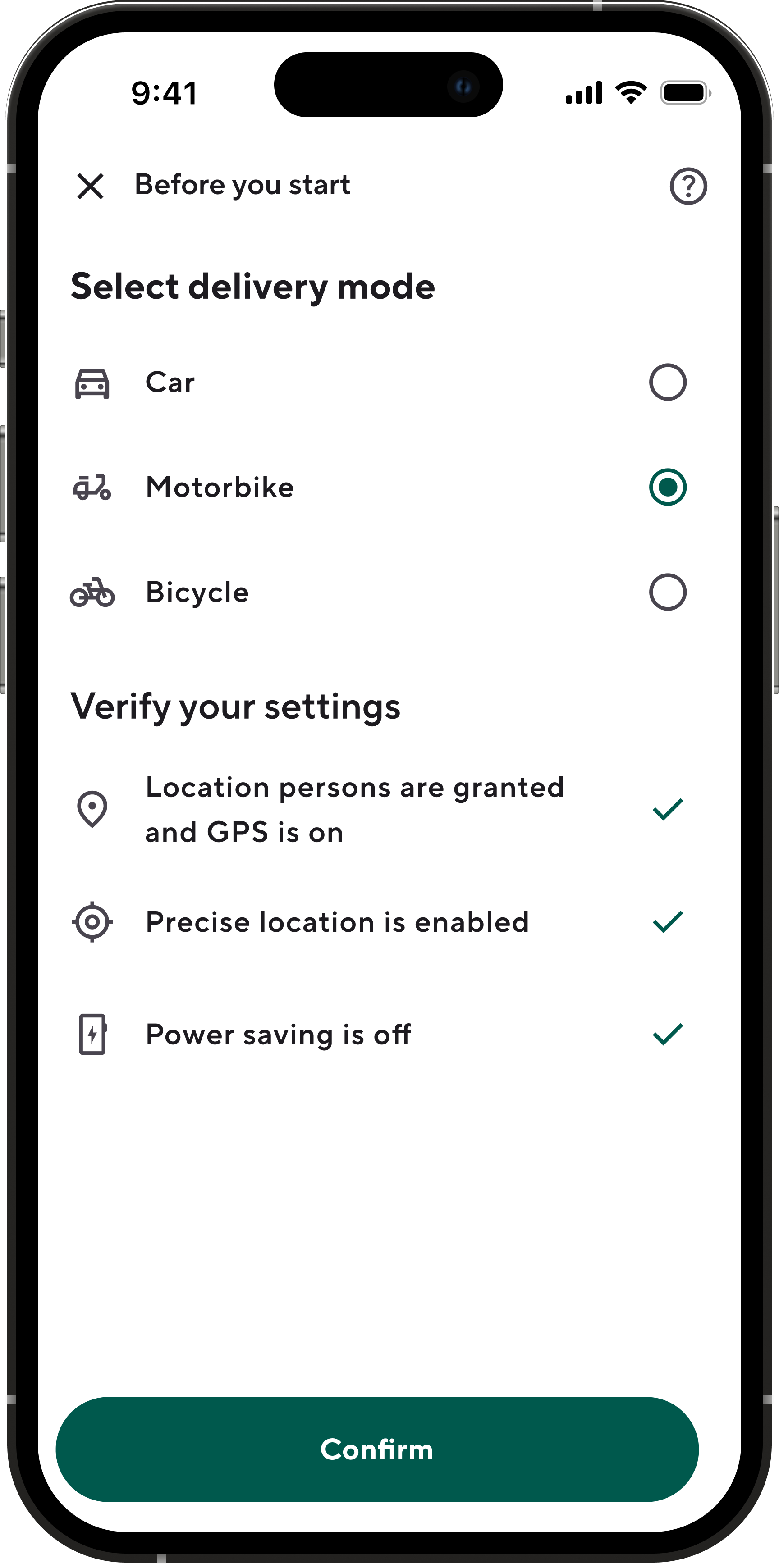 Delivery App Screen 2